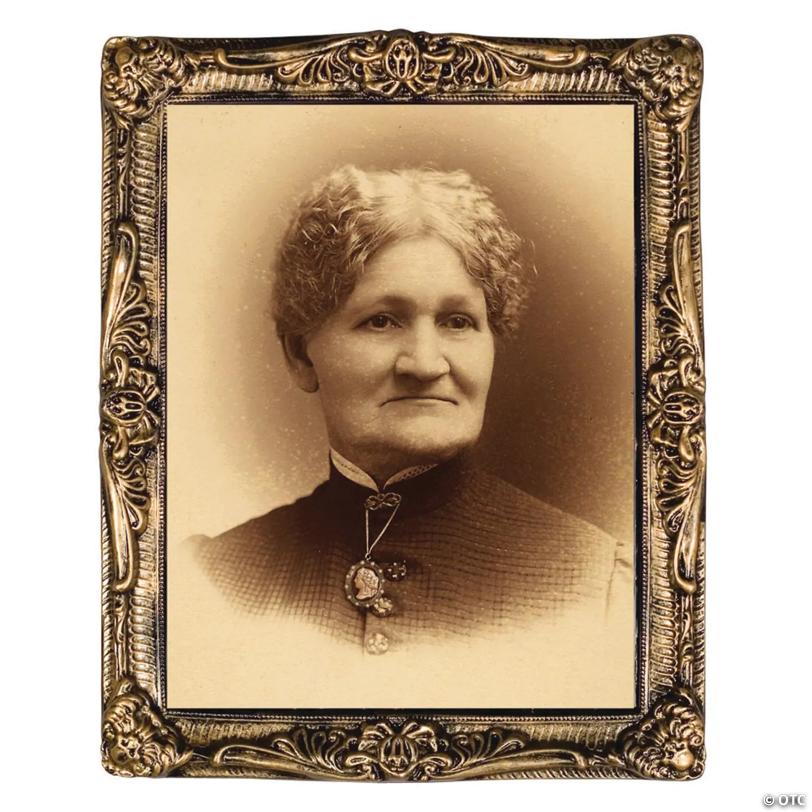 17" x 21" Aunt Hazel Holograph Skeleton Portrait Halloween Decoration