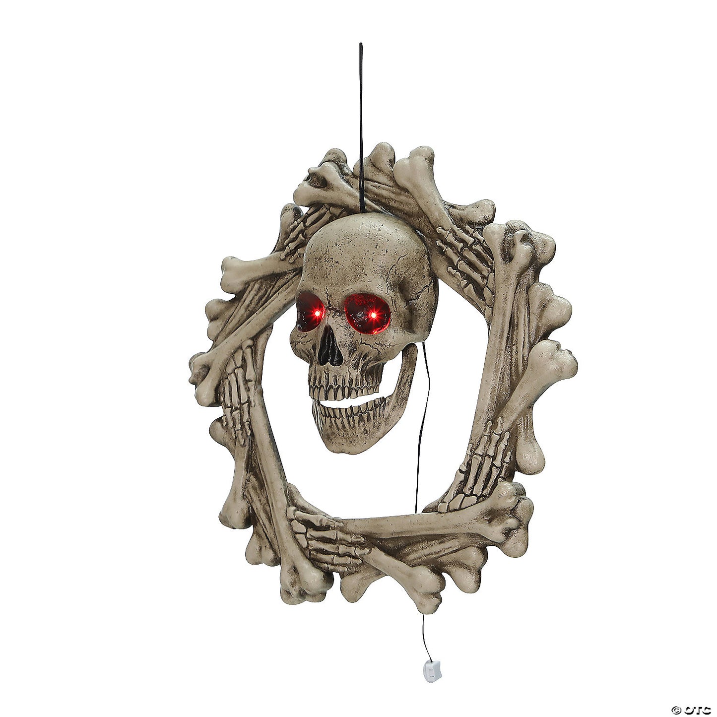 18" Bone Wreath Animated Halloween Décor | USA Decoration®