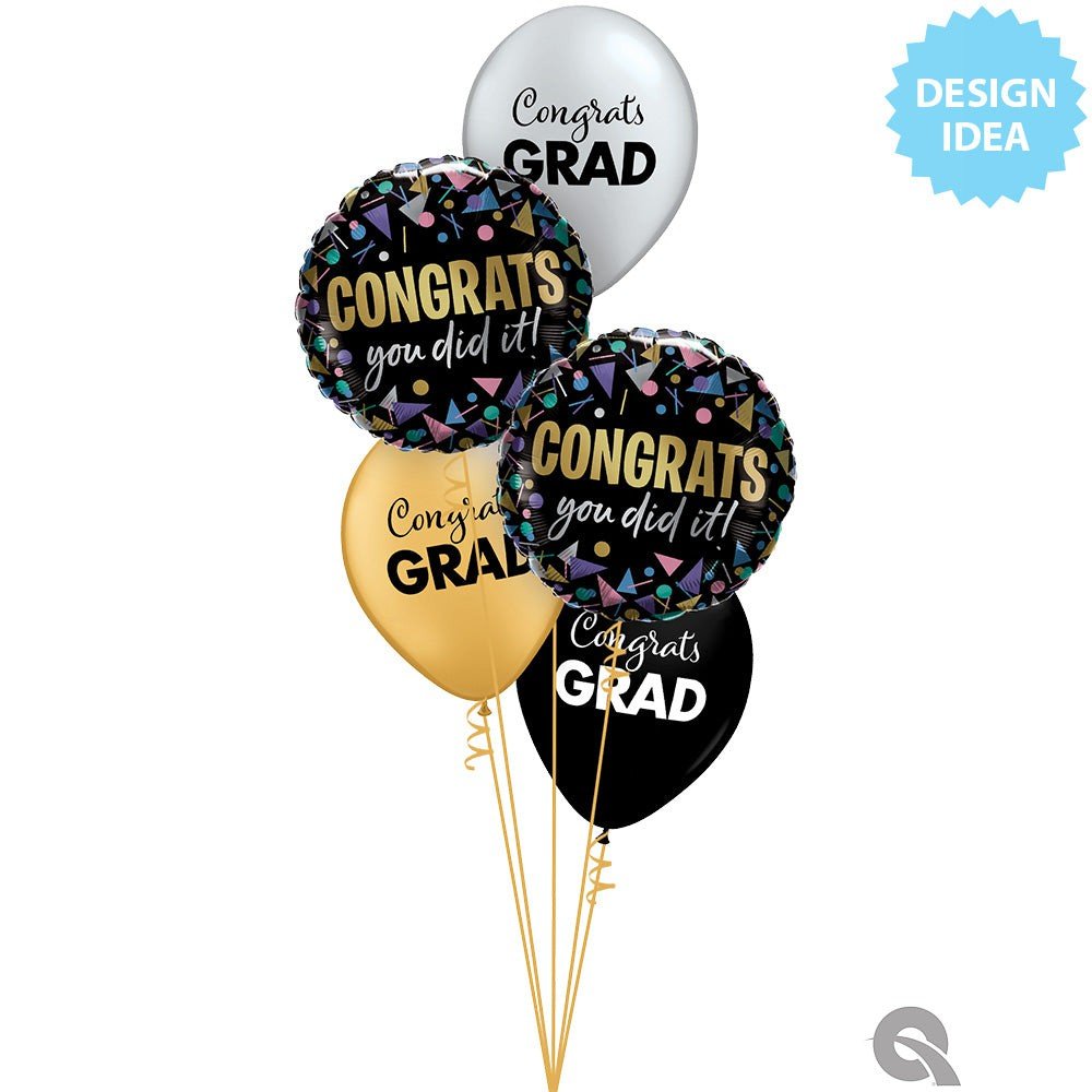 Foil Balloon Congrats You Did It Metallic