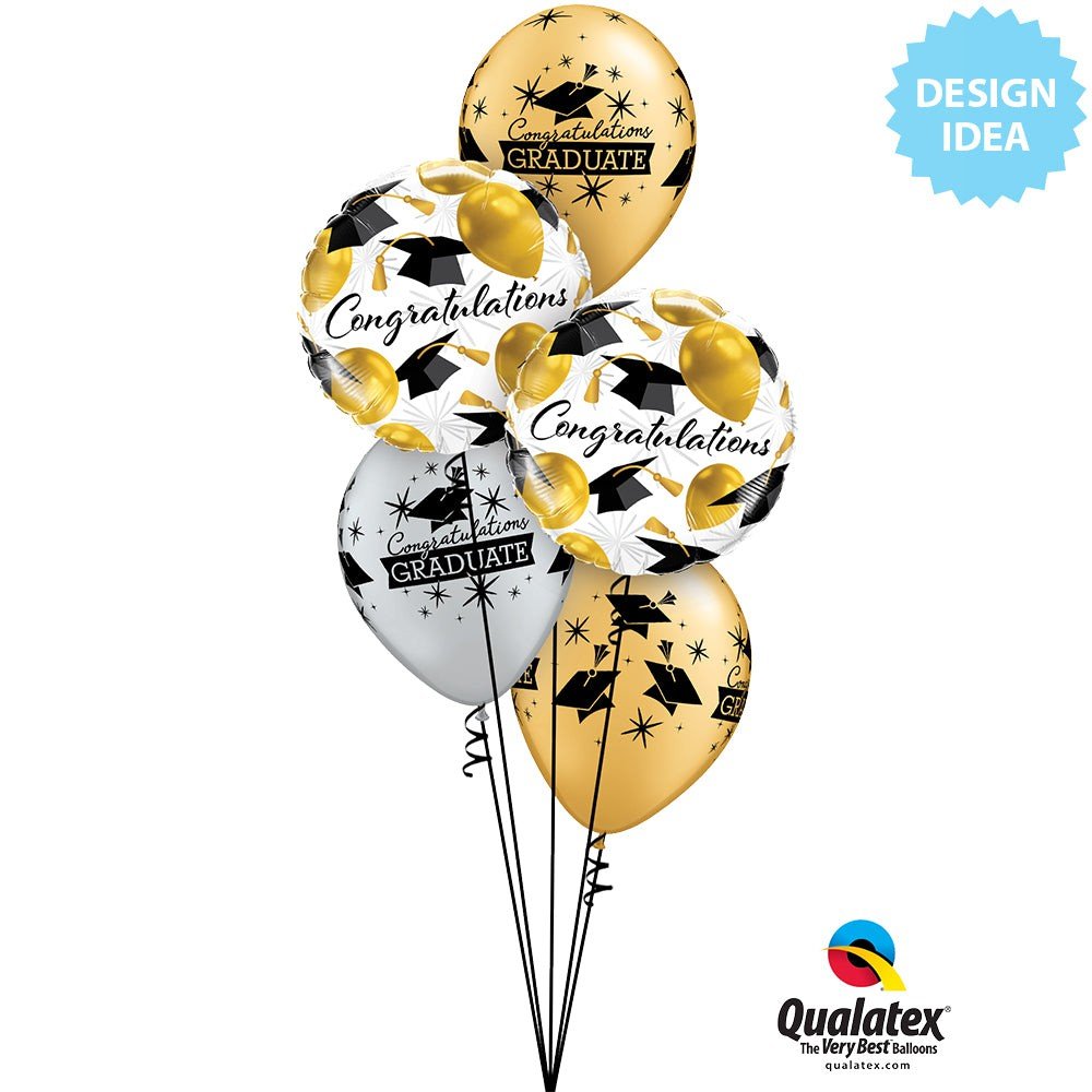 Graduation Foil Balloon Congratulations Gold 18 Inch