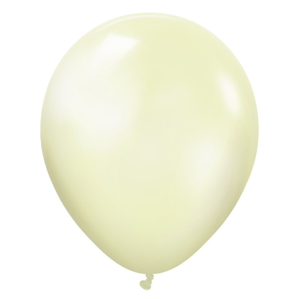 Latex Balloons 18 Inch Kalisan Metallic Pearl Lemon