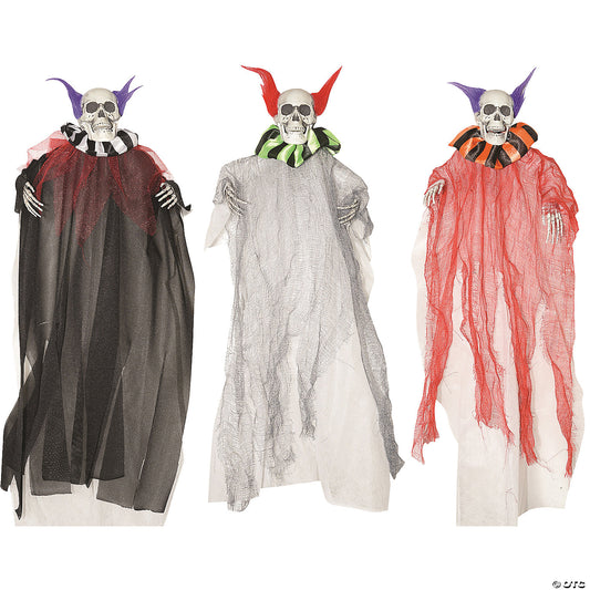 1 Set(s): 18" Skeleton Clown Hanging Decorations - Set of 3 | USA Decoration®
