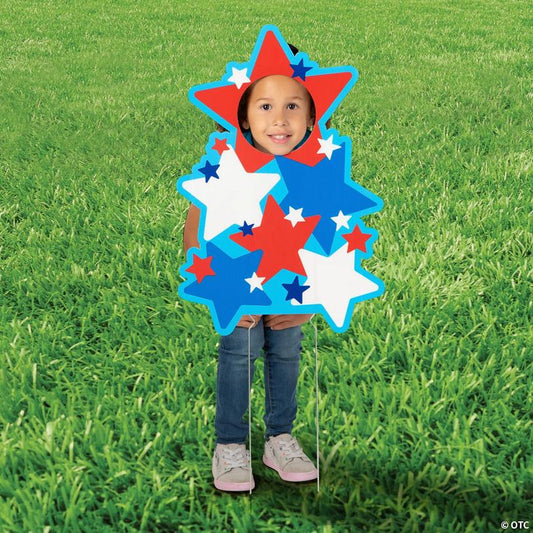 18-1/2" x 16" Patriotic Star Face Yard Sign