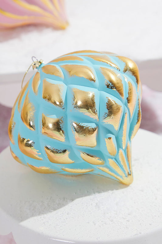 5" Mint Green and Gold Onion Ornament Elegant Glass Christmas Tree Decoration