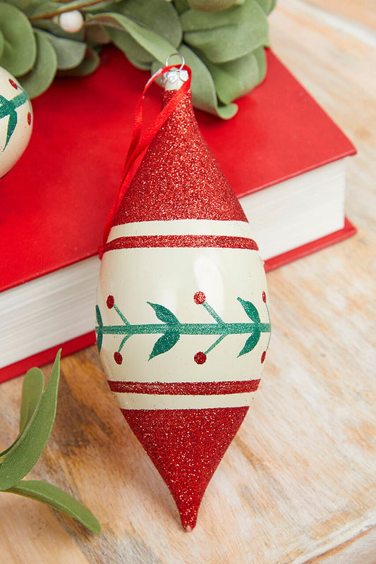 7" Vine Finial Ornament for Holiday Décor