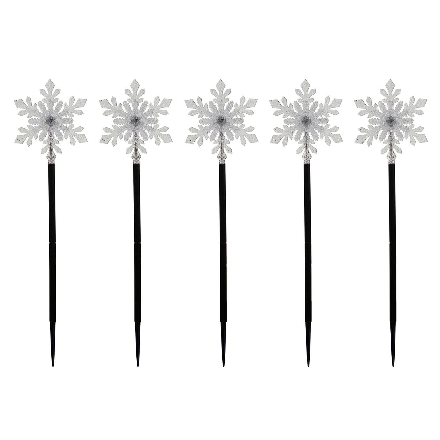 Member's Mark 5ct Snowflake Pathway LED Lights, 9' Lighted Length | USA Decoration®