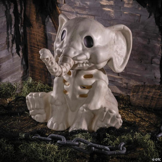 18 1/2" Sitting Elephant Skeleton Halloween Decoration