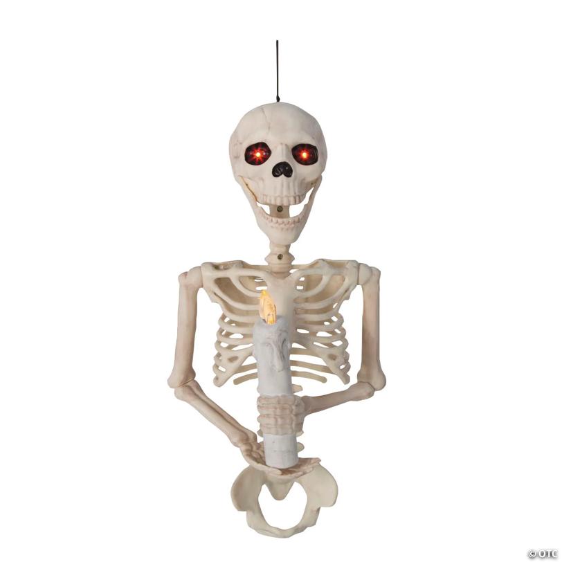 18 1/4" Skeleton Holding a Candle Wall Sconce Halloween Decoration