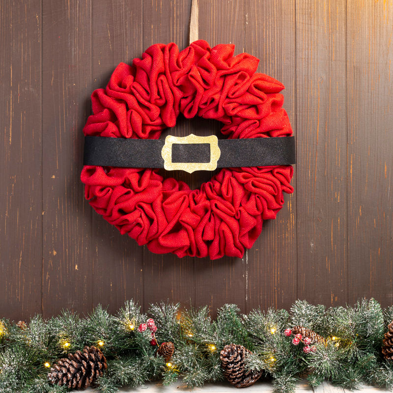 20" Artificial Christmas Wreath as a festive door display