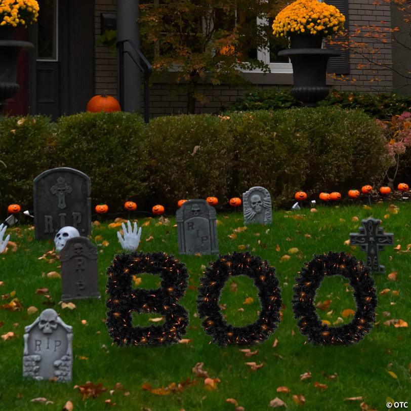 18" Lighted Letter Boo Sign Outdoor Halloween Decoration