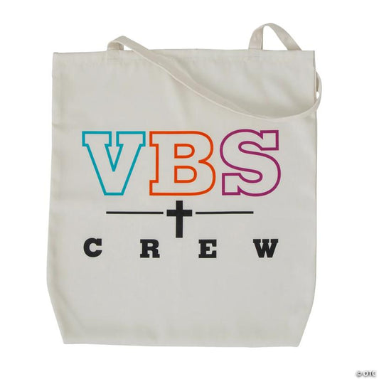 18" x 20" Large Tan VBS Crew Cross Nonwoven Tote Bag