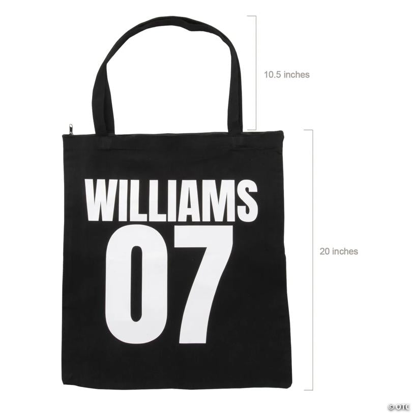 18" x 22" Personalized Large Black Jersey Number & Name Tote Bag