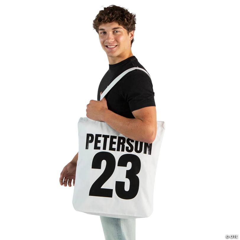18" x 22" Personalized Large White Jersey Number & Name Tote Bag