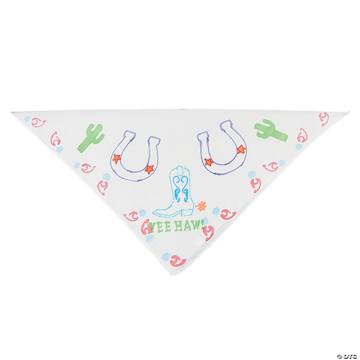 19" x 19" Bulk 48 Pc. DIY Craft White Polyester Bandanas | USA Decoration®