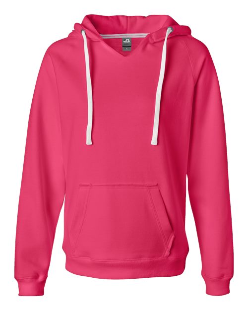 Women's Sueded V-Neck Hooded Sweatshirt | USA Decoration