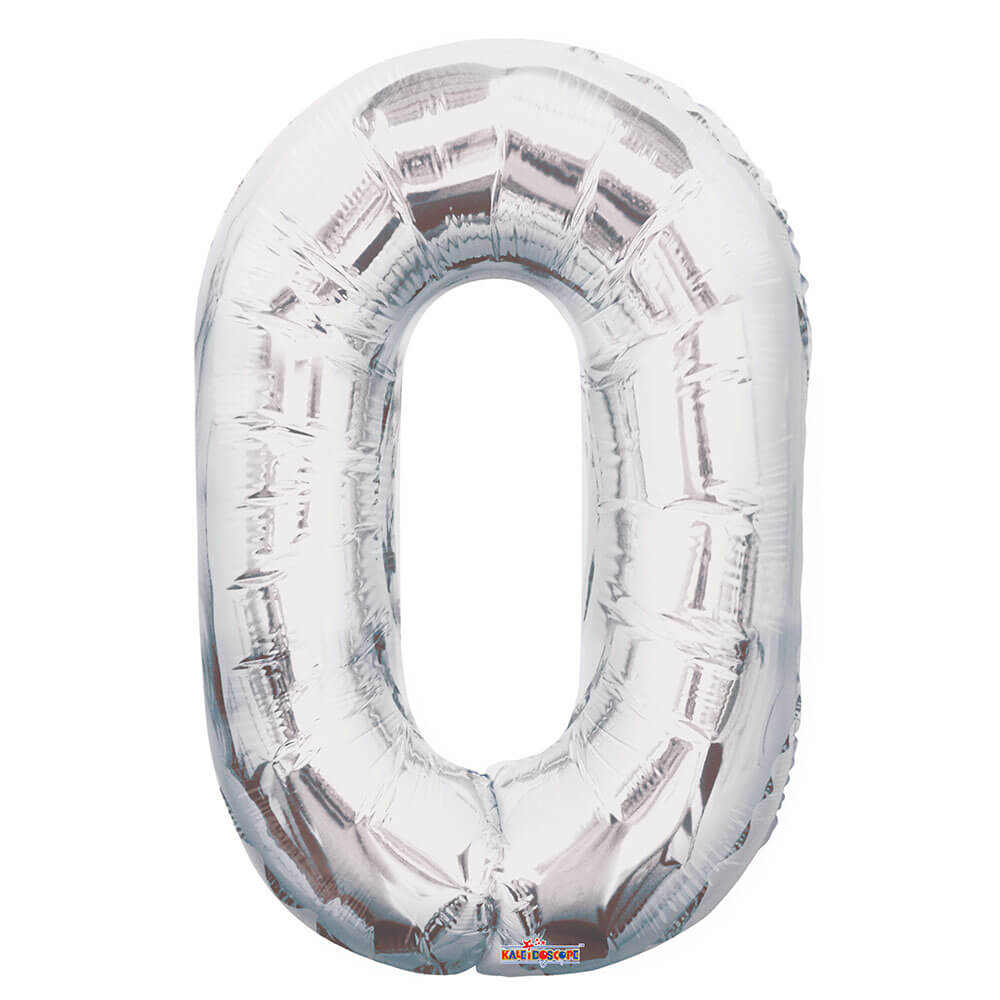 34 inch NUMBER 0 - KALEIDOSCOPE - SILVER | USA Decoration®