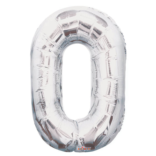 34 inch NUMBER 0 - KALEIDOSCOPE - SILVER | USA Decoration®