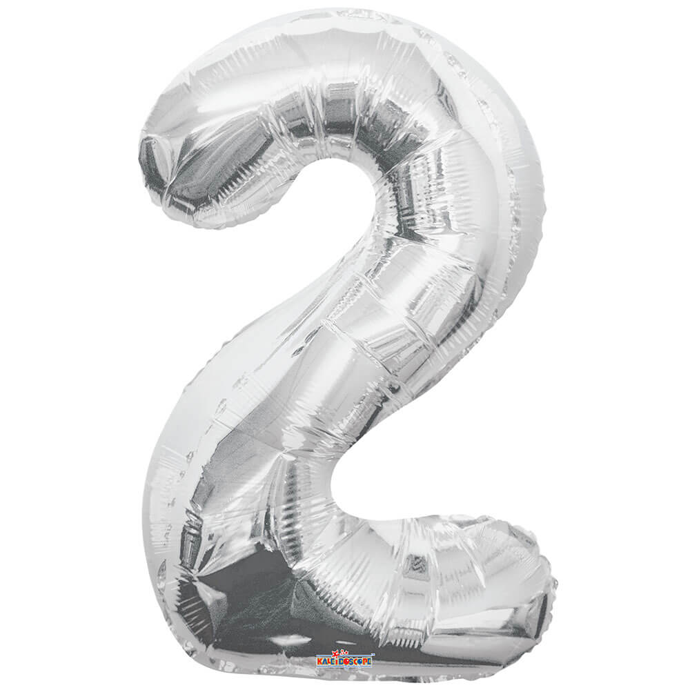 34 inch NUMBER 2 - KALEIDOSCOPE - SILVER | USA Decoration®