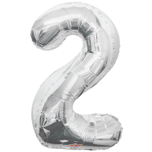 34 inch NUMBER 2 - KALEIDOSCOPE - SILVER | USA Decoration®