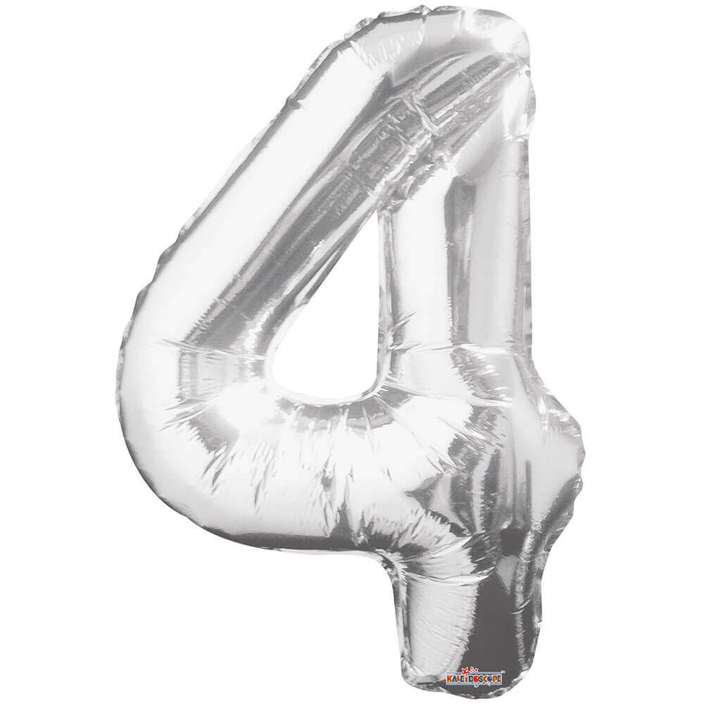 34 inch NUMBER 4 - KALEIDOSCOPE - SILVER | USA Decoration®