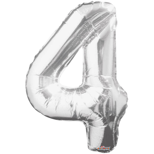 34 inch NUMBER 4 - KALEIDOSCOPE - SILVER | USA Decoration®