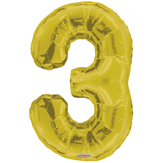 34 inch NUMBER 3 - KALEIDOSCOPE - GOLD | USA Decoration®