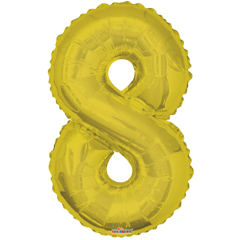 34 inch NUMBER 8 - KALEIDOSCOPE - GOLD | USA Decoration®