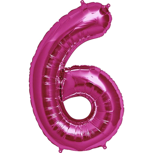 34 inch NUMBER 6 - KALEIDOSCOPE - PINK | USA Decoration®