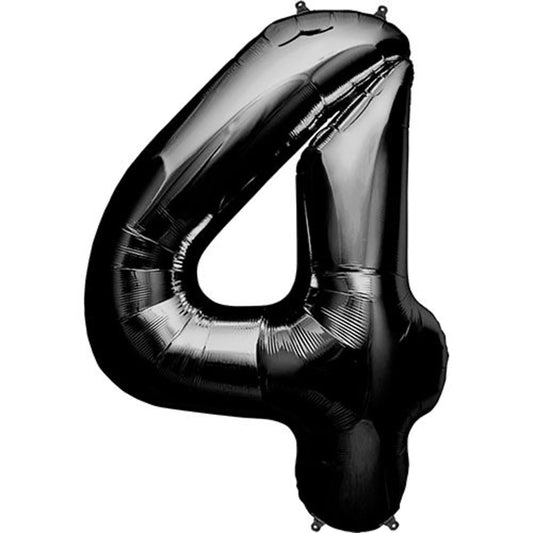 34 inch NUMBER 4 - KALEIDOSCOPE - BLACK | USA Decoration®