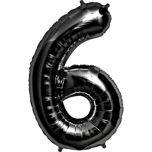 34 inch NUMBER 6 - KALEIDOSCOPE - BLACK | USA Decoration®