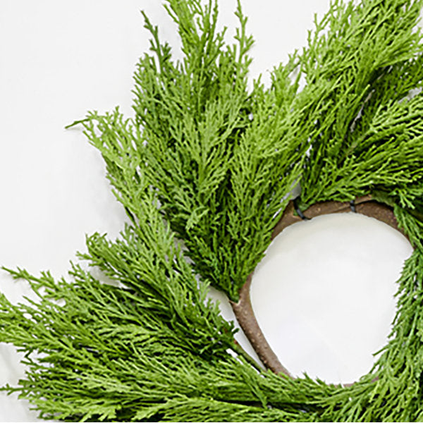 19" Artificial Christmas Cypress Centerpiece Wreath