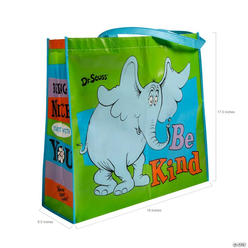 19" x 17 1/2" Large Dr. Seuss™ Horton Be Kind Laminated Nonwoven Shopper Tote Bag