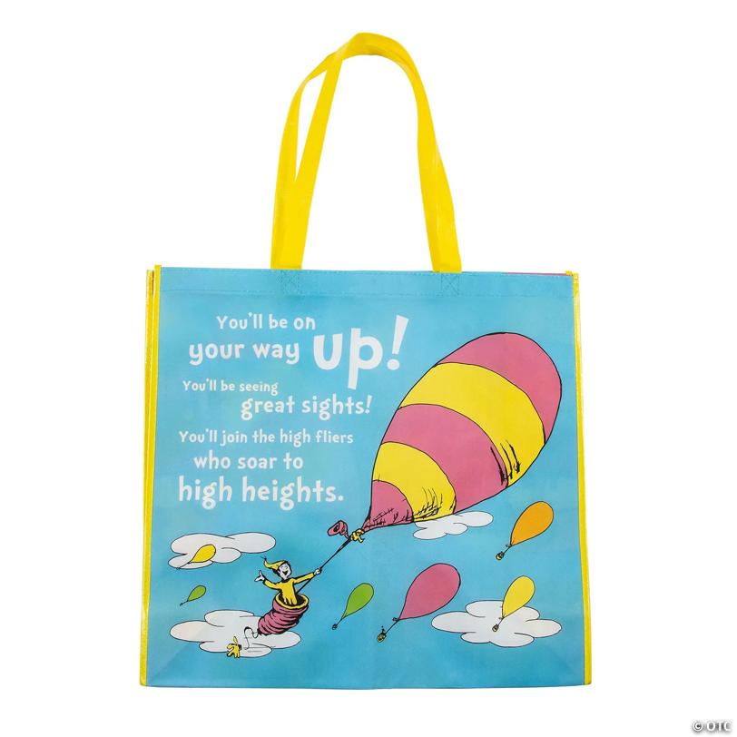 19" x 17 1/2" Large Dr. Seuss™ Oh, the Places You’ll Go Laminated Tote Bag
