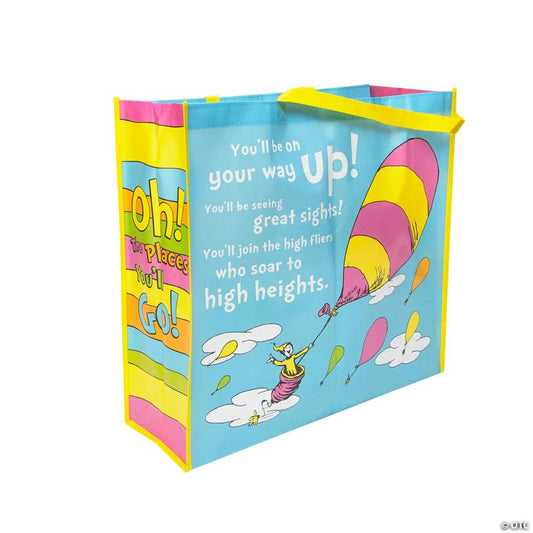 19" x 17 1/2" Large Dr. Seuss™ Oh, the Places You’ll Go Laminated Tote Bag