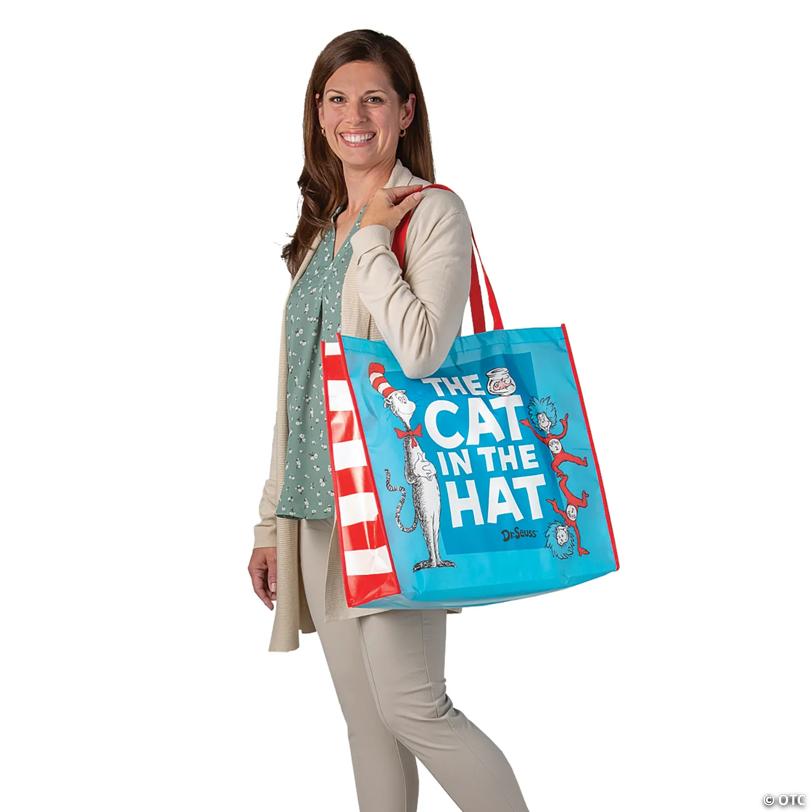 19" x 17 1/2" Large Dr. Seuss™ The Cat in the Hat™ Laminated Shopper Tote Bag