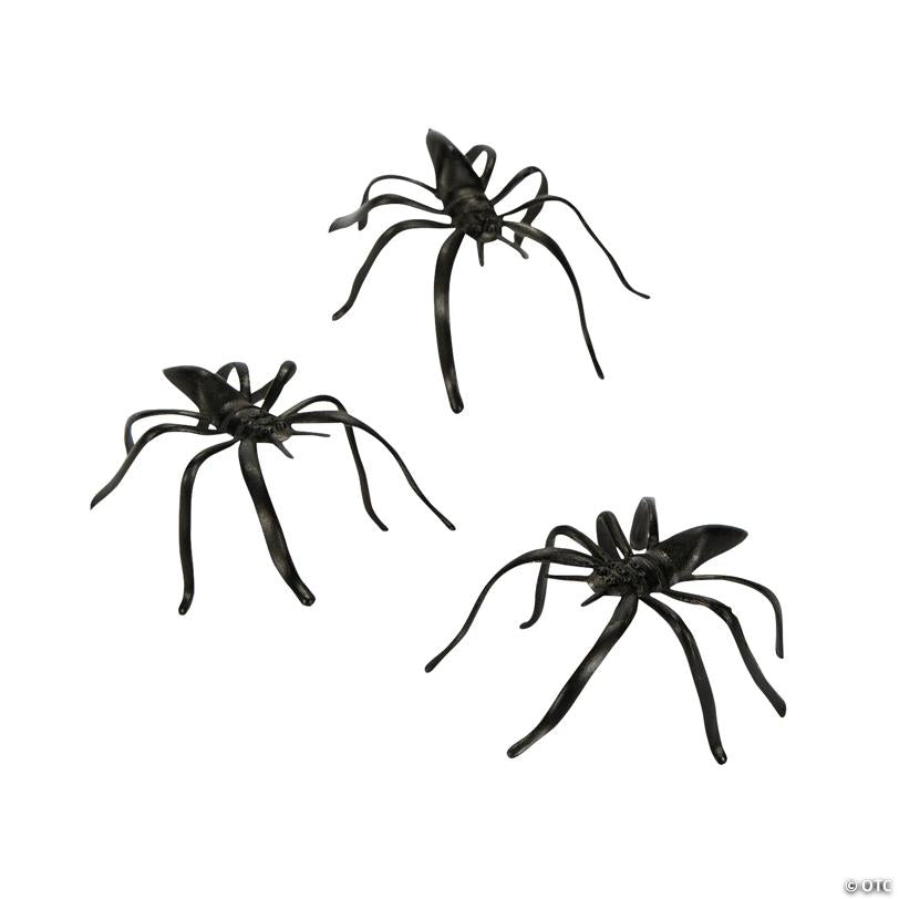 1 1/2" Bulk 144 Pc. Mini Scary Spiders Plastic Halloween Decorations