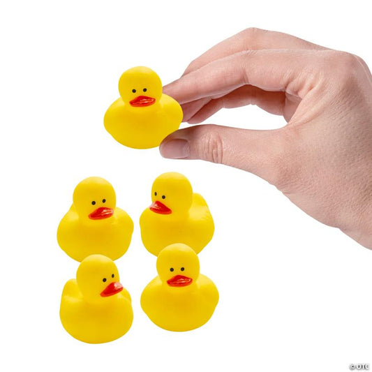 1 1/2" Mini Classic Yellow Rubber Ducks - 24 Pc.