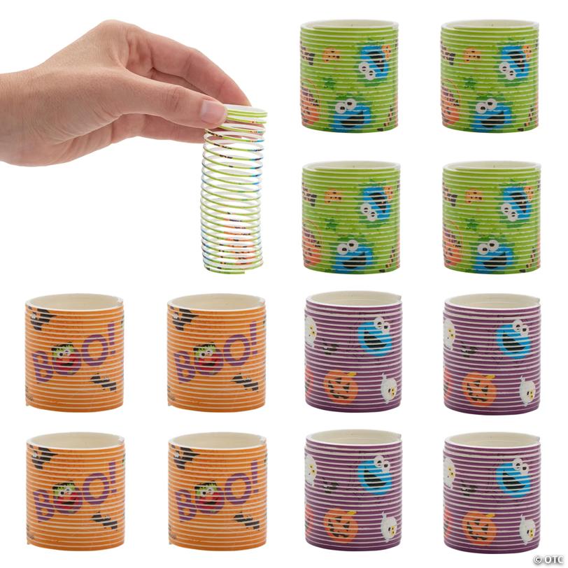 1 1/2" Mini Halloween Sesame Street Character Magic Springs – 12 Pc.