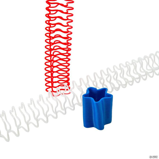 1 1/2" Mini Patriotic Star-Shaped Plastic Magic Springs - 12 Pc.