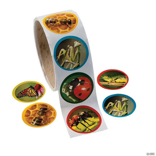 1 1/2" Realistic Bug Photo Paper Sticker Roll - 100 Pc. | USA Decoration®
