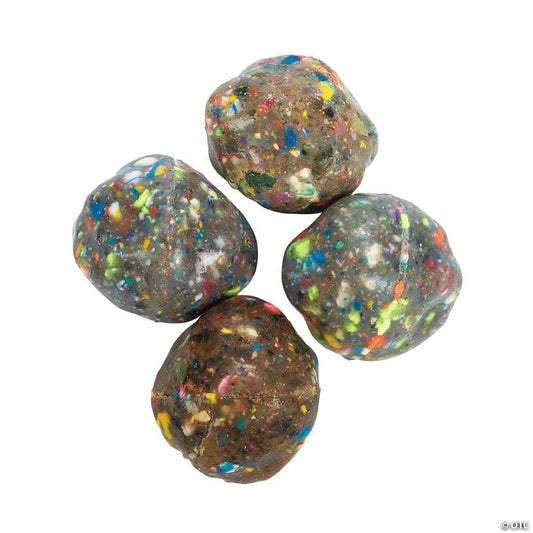 1 1/2" Rubber Rock-Shaped Rubber Bouncy Balls - 12 Pc.