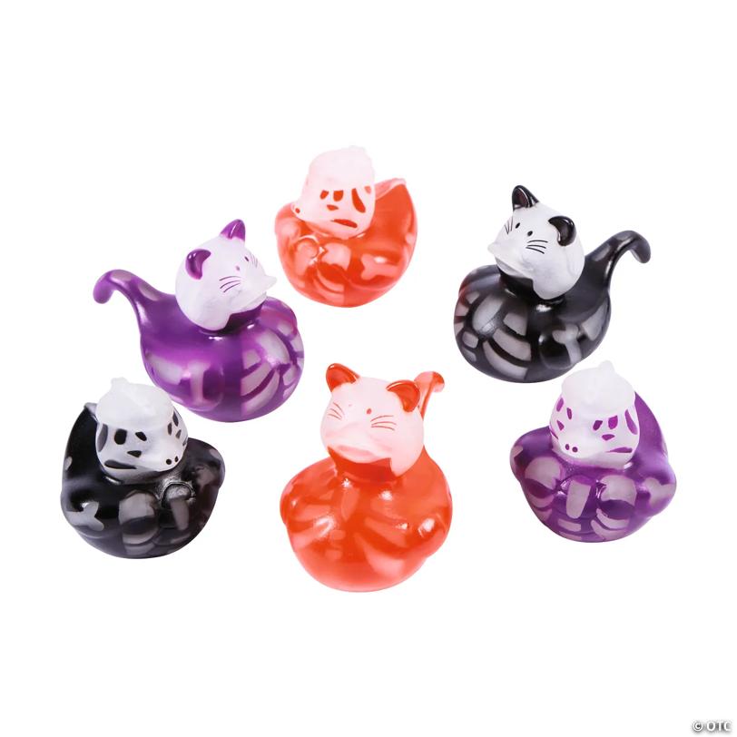1 1/2" - 2" Bulk 50 Pc. Glow-in-the-Dark Halloween Skeleton Rubber Duck Assortment