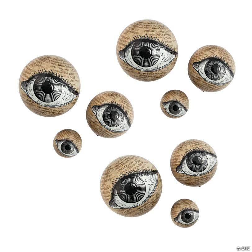 1 1/2" - 3 1/2" Styrofoam Eyeball Orbs Halloween Decorations