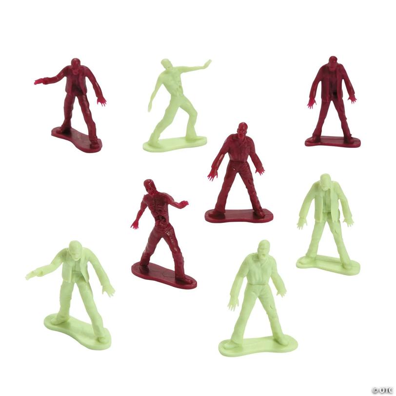 1 1/4" x 2" Bulk 72 Pc. Mini  Zombie Plastic Toy Men Assortment
