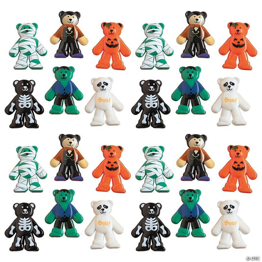 1 3/4" Bulk 144 Pc. Mini Halloween Dressed-Up Vinyl Bears