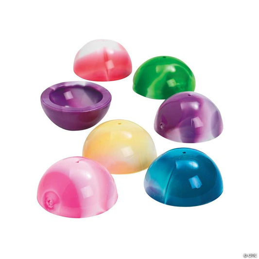 1 3/4" Mini Vinyl Vibrant Colors Marbleized Popper Toys - 12 Pc.