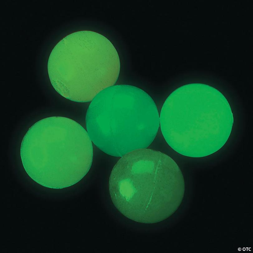 1" Bulk 144  Pc. Mini Neon Colors Glow-in-the-Dark Bouncy Balls