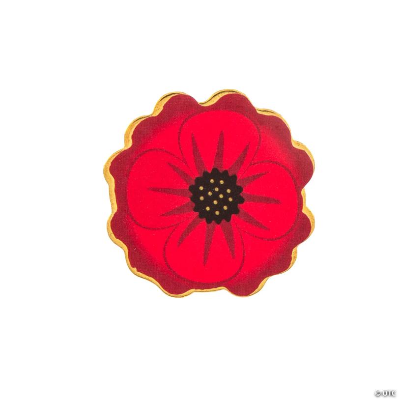 1" Bulk 72 Pc. Patriotic Memorial Day Metal Poppy Pins