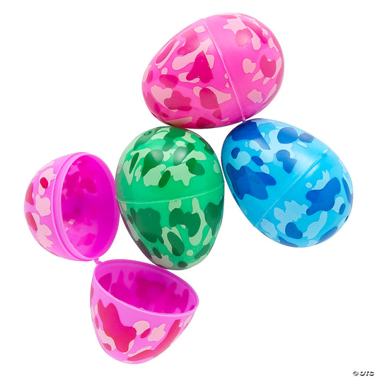 2 1/2" Bulk 72 Pc. Camouflage Plastic Easter Eggs