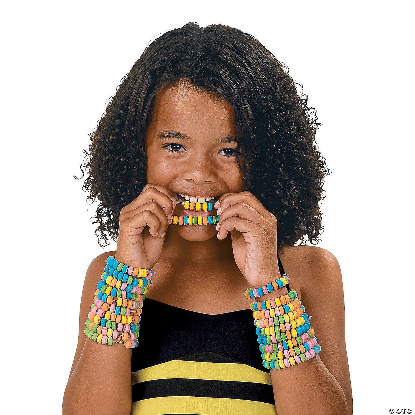 2 1/2" Stretchable Multicolored Hard Candy Bracelets - 48 Pc. | USA Decoration®